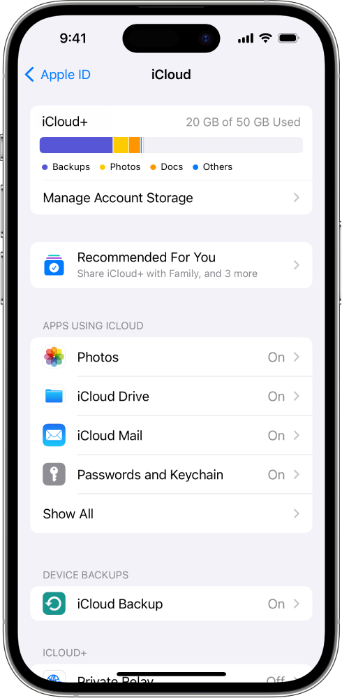 sao lưu icloud