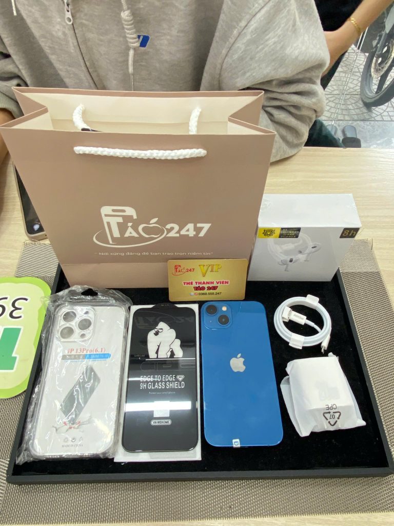 Bộ sản phẩm iPhone 13 Pro cũ Đà Nẵng kèm phụ kiện và thẻ VIP Táo 247