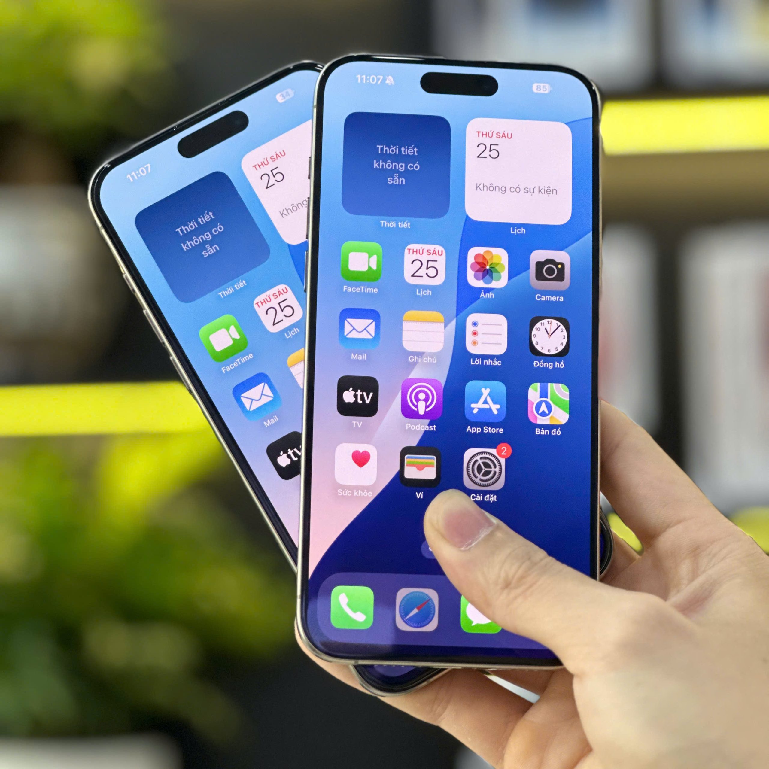 Giao diện màn hình iPhone 15 Pro Max cũ Đà Nẵng hoạt động mượt mà tại Táo 247