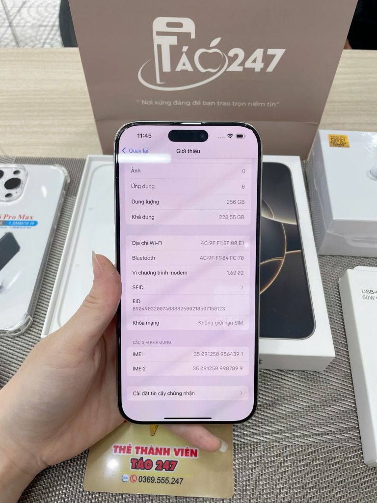 Kiểm tra IMEI và thông tin iPhone cũ tại Táo 247 Đà Nẵng – minh bạch, rõ ràng trước khi mua
