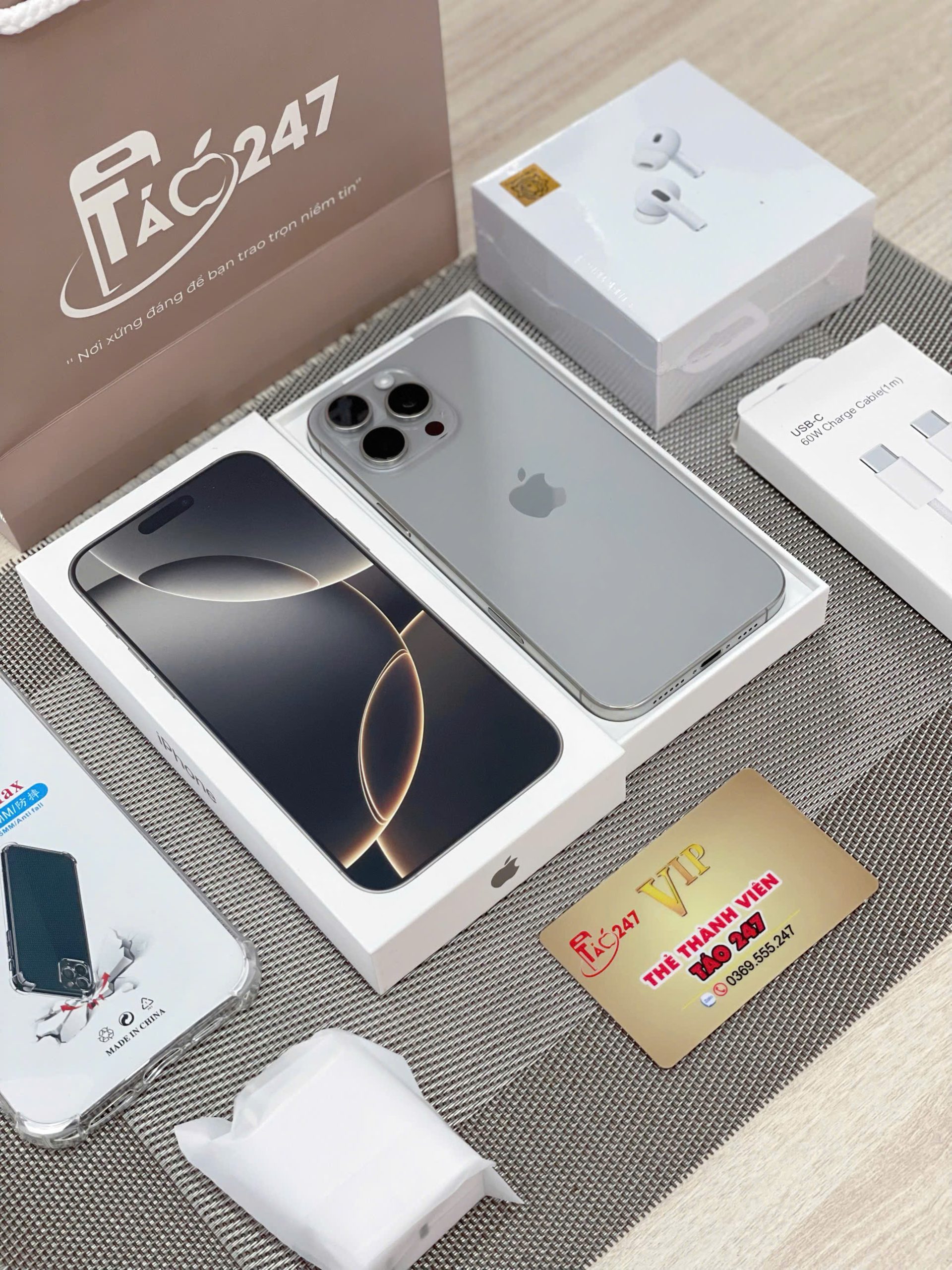 iPhone 16 Pro Max cũ Đà Nẵng fullbox tại Táo 247 – máy zin đẹp, tặng kèm phụ kiện cao cấp