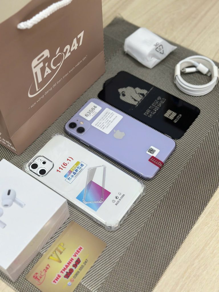 iPhone 11 cũ màu tím tại Táo 247 Đà Nẵng kèm phụ kiện chính hãng