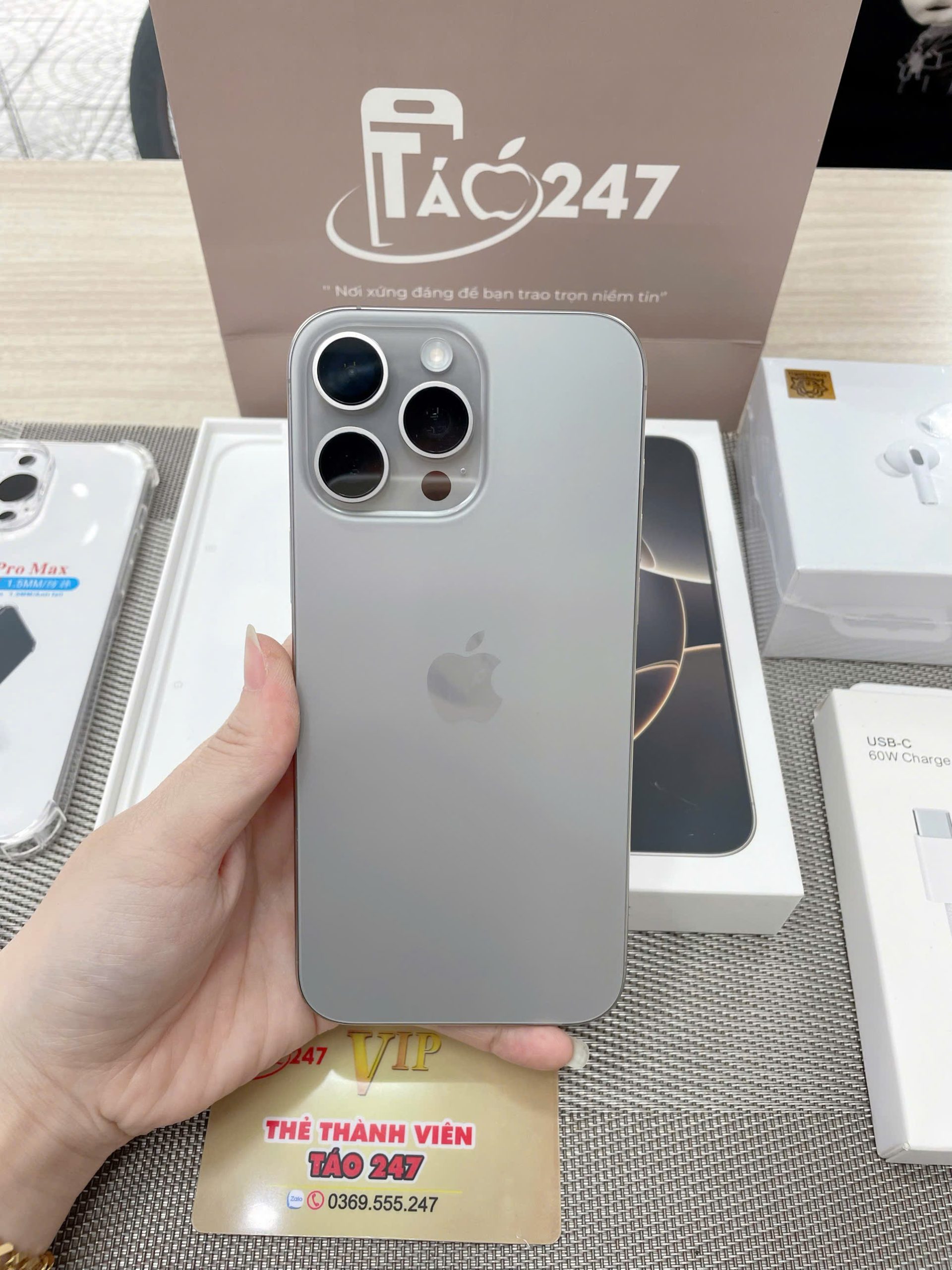 iPhone 15 Pro Max cũ Đà Nẵng – Máy zin 100%, hình ảnh thực tế tại Táo 247