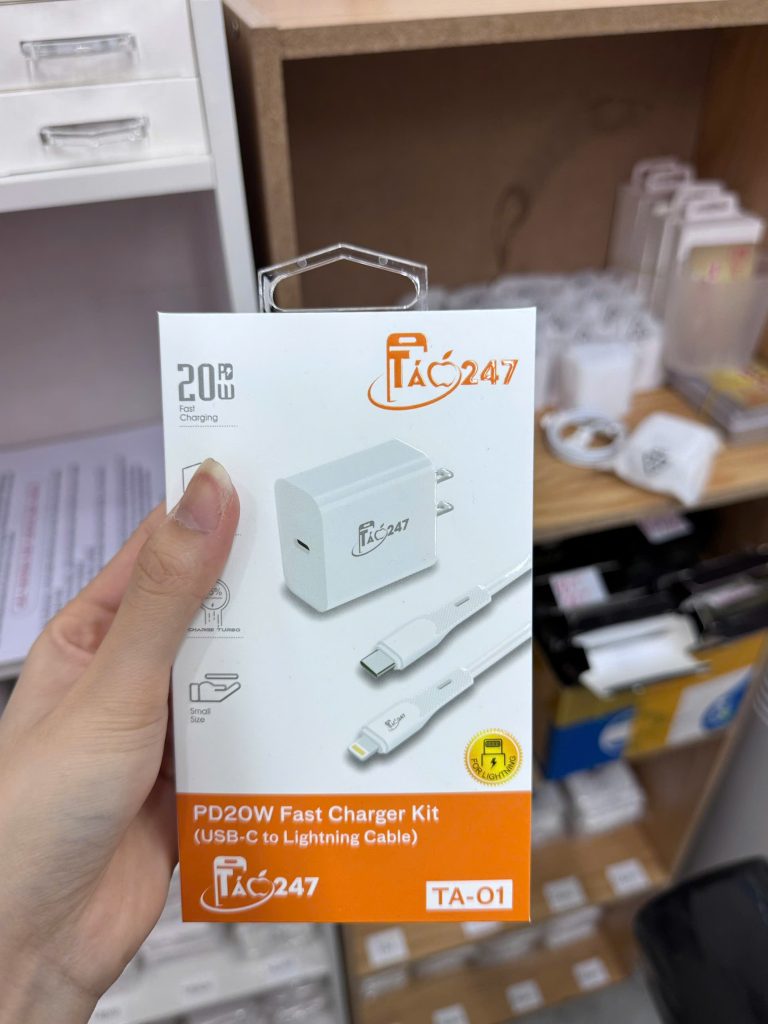Sạc nhanh iPhone 20W Táo 247 chính hãng tại Đà Nẵng – USB-C to Lightning bảo hành 2 năm
