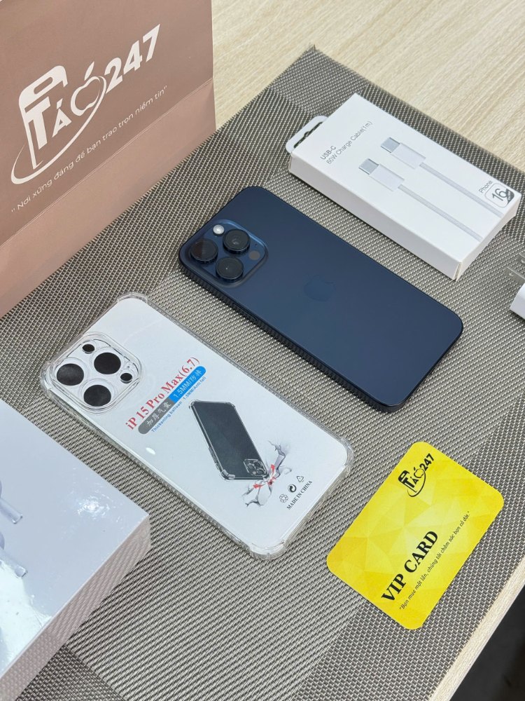 iPhone 15 Pro Max cũ Hồ Chí Minh – full phụ kiện, thẻ VIP Táo 247 Gò Vấp