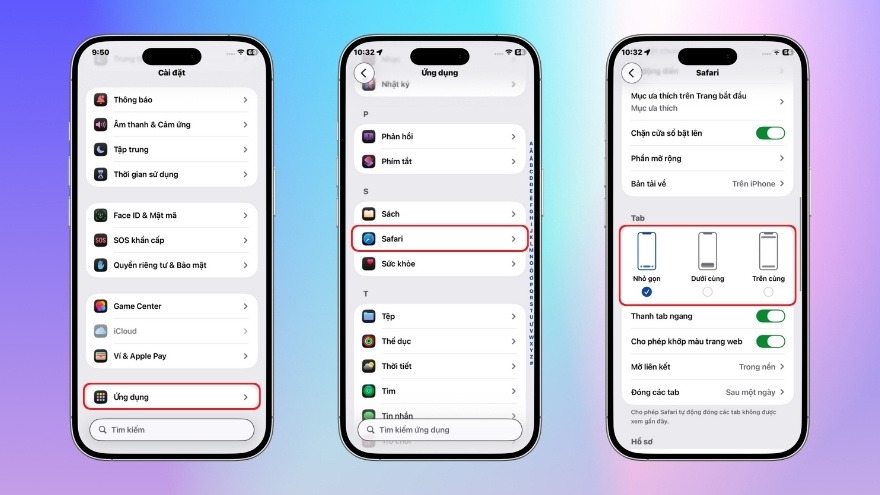 Hướng dẫn tắt Liquid Glass trong iOS 26.1 qua Cài đặt Safari – Táo 247 Đà Nẵng