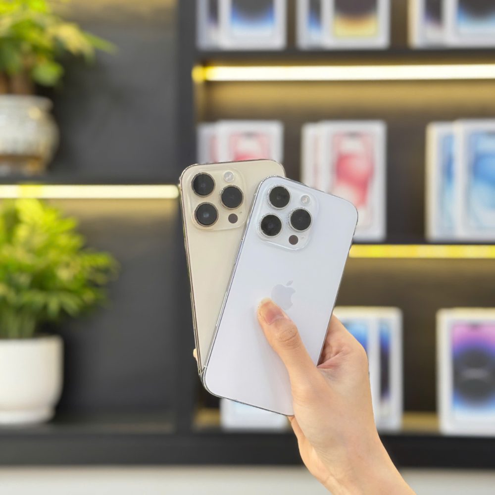 iPhone 14 Pro cũ Hồ Chí Minh – hai phiên bản màu vàng và trắng tại Táo 247 Gò Vấp