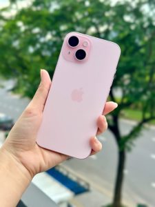 iPhone 15 thường Hồ Chí Minh màu hồng – hình thực tế tại Táo 247 Gò Vấp, máy zin 100%, bảo hành 12 tháng