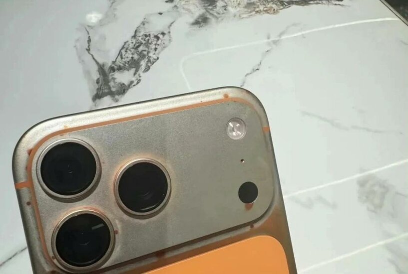 iPhone 17 Pro Max cam tróc sơn viền camera