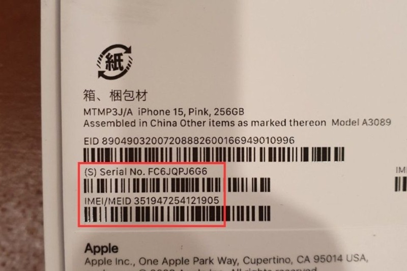 Check IMEI trên vỏ hộp iPhone