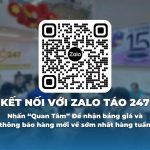 Quét mã Zalo OA nhận ưu đãi từ Táo 247