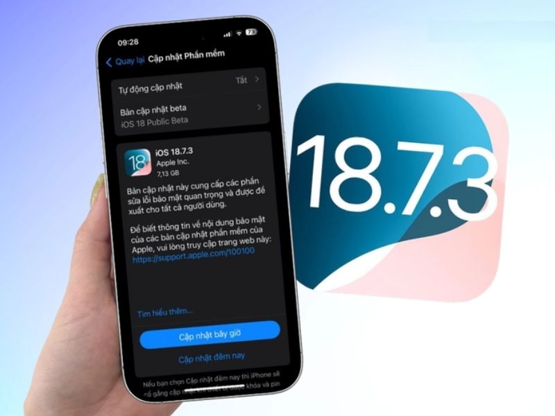iOS 18.7.3 có gì mới trên iPhone – thông báo cập nhật phần mềm Apple