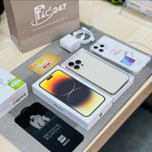 iPhone 14 Pro Max màu vàng Gold cùng hộp máy và cường lực tại Táo 247
