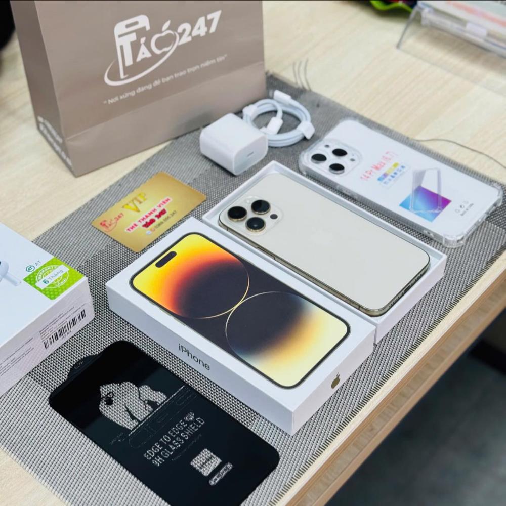 iPhone 14 Pro Max màu vàng Gold Táo 247