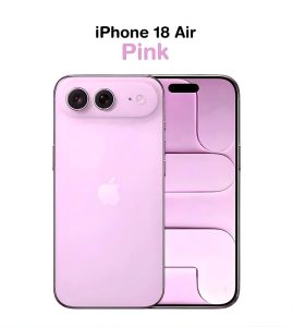 Ảnh dựng khái niệm iPhone 18 Air màu hồng theo tin đồn