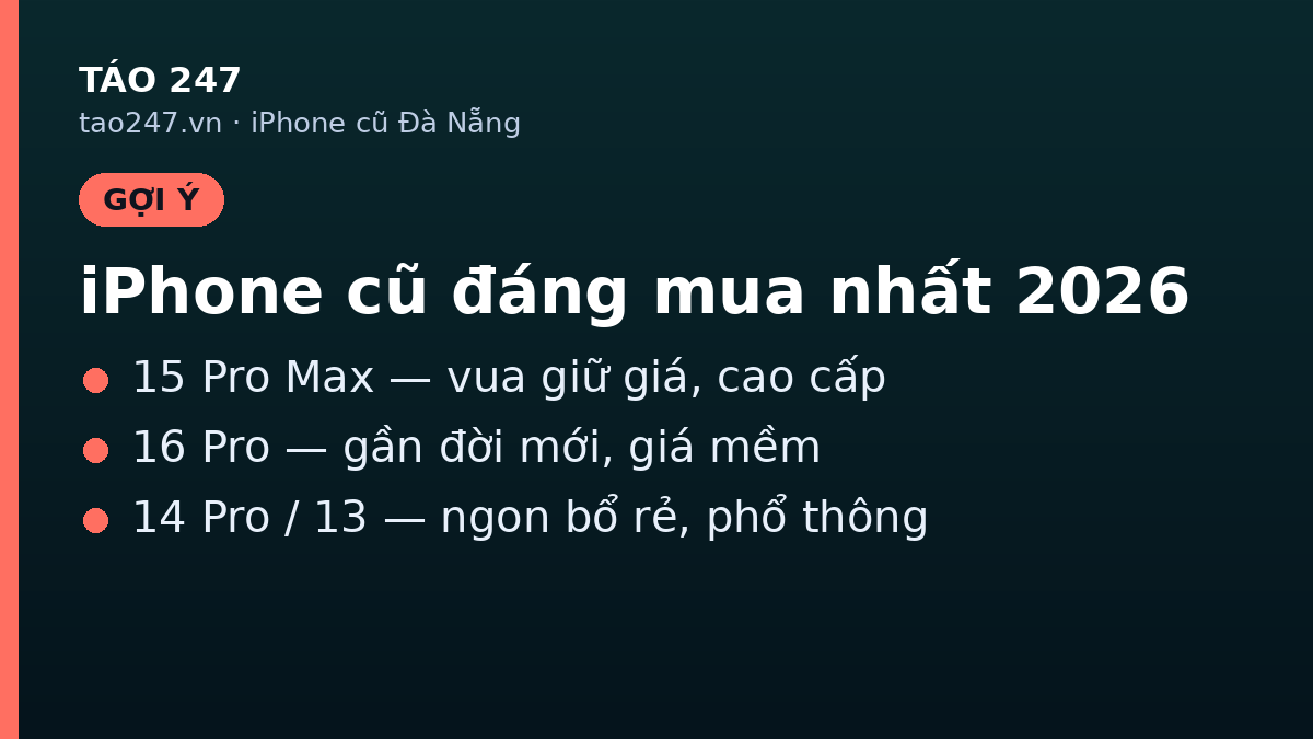 iPhone cũ đáng mua nhất 2026 tại Táo 247