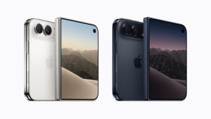 iPhone Duo hai phiên bản màu Trời Đêm và Trắng Ánh Sao đặt cạnh nhau